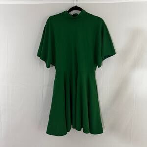 Alexia Admor Designer Green Short Sleeve Christmas Holiday Dress, M St Patricks